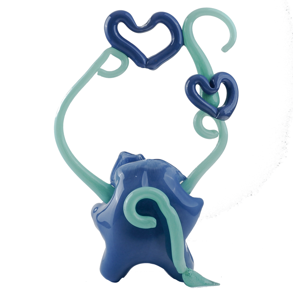 periwinkle powder puff bag